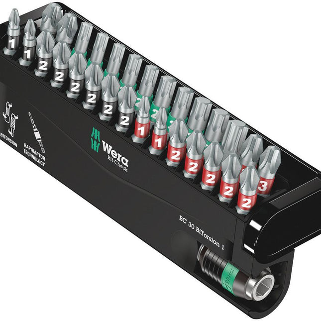WERA Bit-Check 30 BiTorsion 1 Set di punte da 30 pezzi ( 4000829000 )