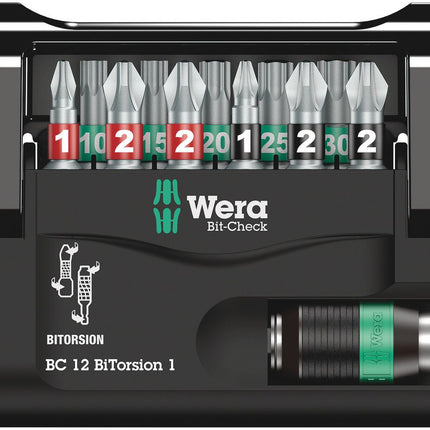 WERA Bit-Check 12 BiTorsion 1 Set di punte da 12 pezzi ( 4000829019 )