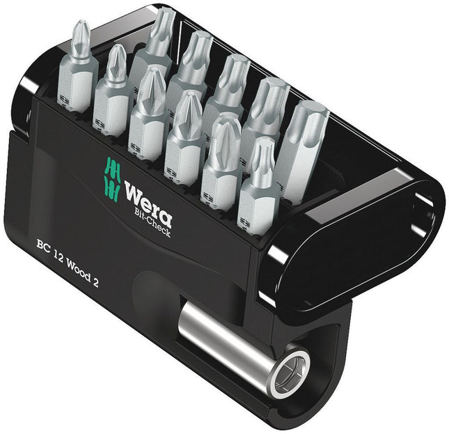 WERA Bit-Check 12 Wood 2 Set di punte da 12 pezzi ( 4000829035 )
