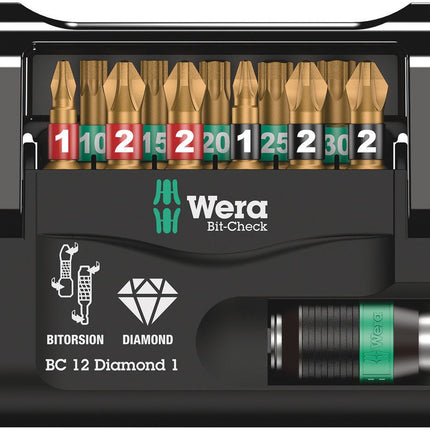 WERA Bit-Check Diamond 1 Juego de puntas de 12 piezas ( 4000829037 )