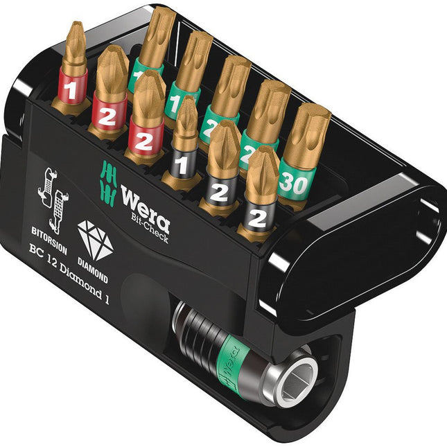WERA Bit-Check Diamond 1 Juego de puntas de 12 piezas ( 4000829037 )