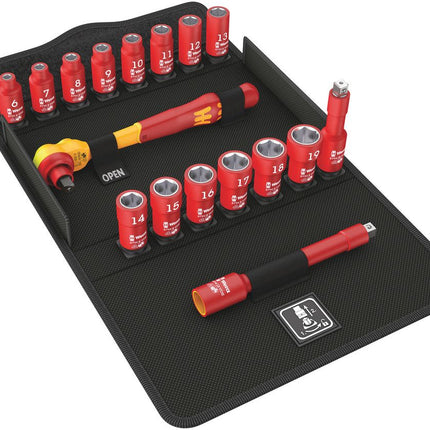 Juego de llaves de vaso WERA 8100 SB VDE 1 Cyclops 17 piezas 3/8 ″ ( 4000828008 )