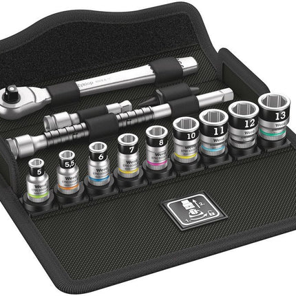 Zestaw kluczy nasadowych WERA 8100 SA 12 HF Zyklop 13-częściowy 1/4 ″ ( 4000821783 )