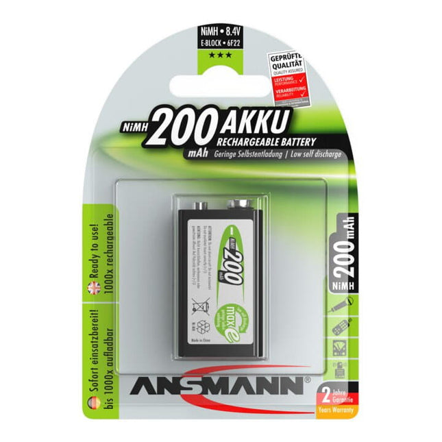ANSMANN rechargeable cell maxE 8.4 V 200 mAh ( 4000876121 )