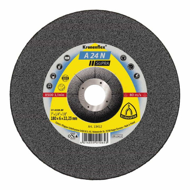 KLINGSPOR grinding disc A 24 N Supra D230xS6mm ( 4000841091 )