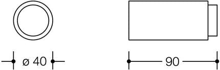 HEWI Tampone per porta a muro 611.90 Plastica 99 bianco puro ( 3000205928 )