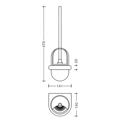 HEWI WC brush set 477.20.100 Polyamide 99 pure white ( 3000205943 )