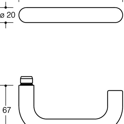 HEWI Short escutcheon set 111R01.110 99 Plastic 99 ( 3000204535 )