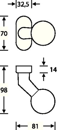 FSB profile door knob 07 0846 Material aluminium 0105 ( 3314102019 )