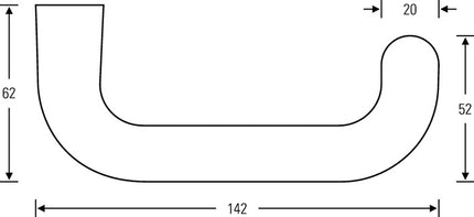 FSB Türdrückerlochteil 10 1146 Edelstahl fein matt ( 3322002301 )