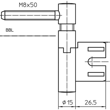SIMONSWERK Bisagra para taladrar ascendente V 8550 ascendente niquelada ( 3000255744 )