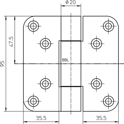 SIMONSWERK cerniera per oggetti VARIANT VN 2929/100 acciaio inox spazzolato opaco 100 kg ( 3000255496 )