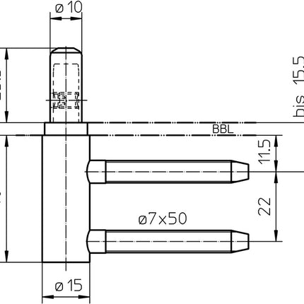 SIMONSWERK parte del telaio V 3400 WF HV Stop in acciaio nichelato ( 3000255799 )