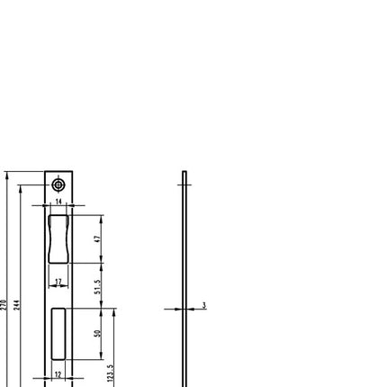 BKS Schließblech B 9000 Edelstahl ( 3000250569 )