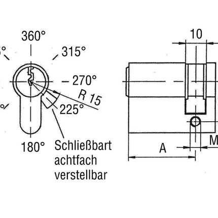 BKS profile half cylinder 8900 31/10 mm ( 3000251976 )