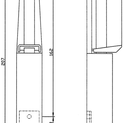 DENI Türfeststeller 3837 0060 22 Zinkdruckguss silber lackiert ( 3000251205 )