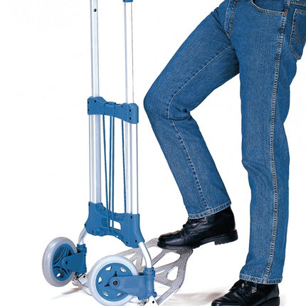 FETRA Diable de transport pliable tube d'acier aluminium hauteur 1 090 mm long. pelle 320 mm ( 9000443020 )