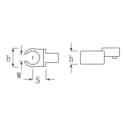 STAHLWILLE Llave de caja 733/10 13 Ancho de llave 13 mm 9 x 12 mm ( 4000826558 )