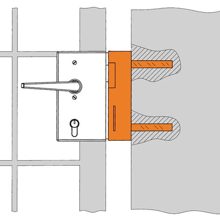 Valigetta per serratura AMF 147-40 adatta all'apriporta elettrico zincata ( 3000251262 )