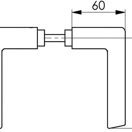 AMF lever handle pair 465 light metal 105 ( 3311021069 )
