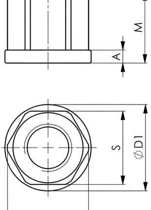 AMF Dado esagonale DIN 6331 M20 Larghezza tra i piani 30 mm ( 4000603347 )