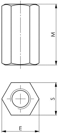 Dado di prolunga AMF n. 6334 M10 larghezza tra le piastre 17 mm ( 4000833423 )