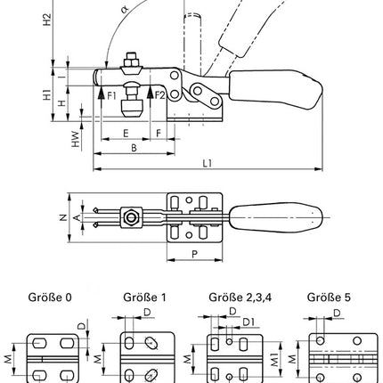 Abrazadera horizontal AMF nº 6830 tamaño 1 ( 4000833507 )
