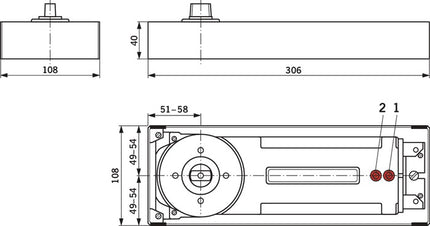 Muelle de suelo DORMAKABA BTS 84 ES 3 ( 3000207090 )