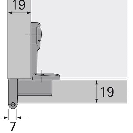 HETTICH basic hinge Selekta Pro 2000 230 ° projecting, semi-projecting ( 8000610133 )