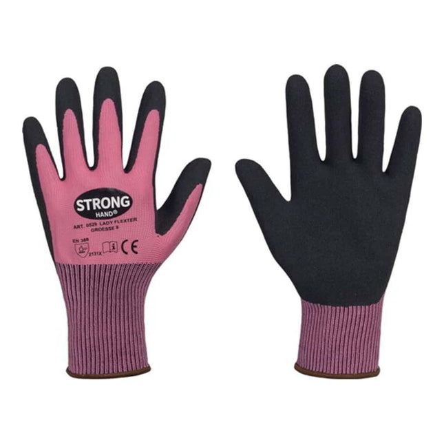 Guanti STRONGHAND LADY FLEXTER taglia 6 rosa/nero ( 8000737565 )