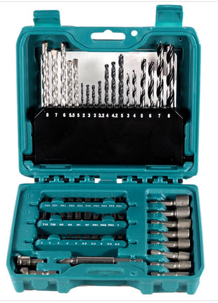 Makita DHP 458 RA1J Akku Schlagbohrschrauber 18 V 91 Nm + 1x Akku 2,0 Ah + Ladegerät + 60 tlg. Bit Bohrer Set + Makpac - Toolbrothers