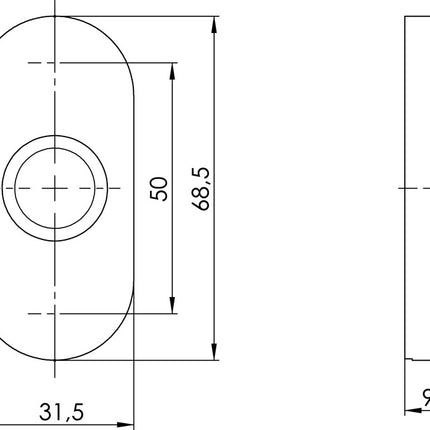 OGRO maneta roseta 6621 23.5 ER acero inoxidable ER ( 3000267066 )