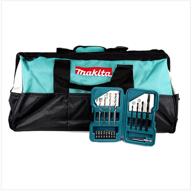 Makita D-40216 17 tlg. Bit & Bohrer Set im Transportkoffer + Werkzeug Tasche aus Stoff - Toolbrothers