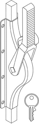 FUHR gate drive bolt 902Z DIN left/ right galvanised ( 3000250820 )