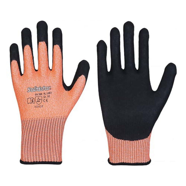 LEIPOLD Solidstar 1683 cut protection gloves size 9 orange/black ( 4000391049 )