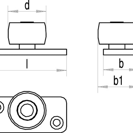 HELM guide roller 459 PL galvanised steel, yellow ( 3000255960 )