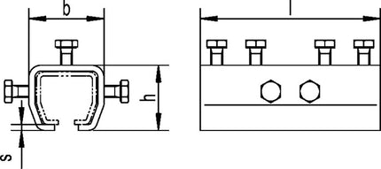 Manguito de unión HELM -03 1403 perfil 400 ( 3000255813 )