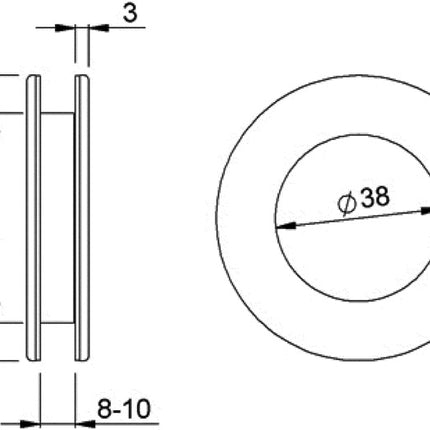Par de asas de concha KWS 5254 acero inoxidable mate ( 3000256769 )