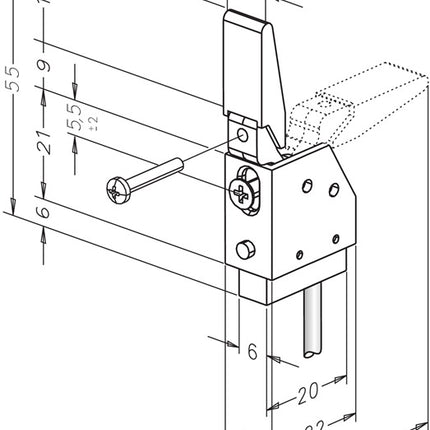 ASSA ABLOY styk przełącznika ryglowego 878 bez płytki uderzeniowej ( 3000251812 )