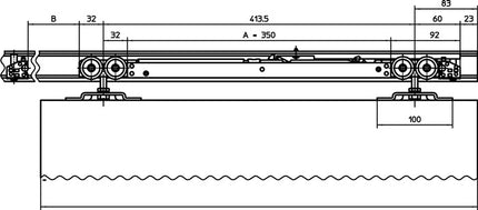 GEZE meccanismo di chiusura morbida Perlan 140 SoftStop 80 kg EV 1 ( 3326039043 )