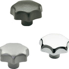 GANTER pomo estrella DIN 6336 con casquillo roscado ( 4601000859 )