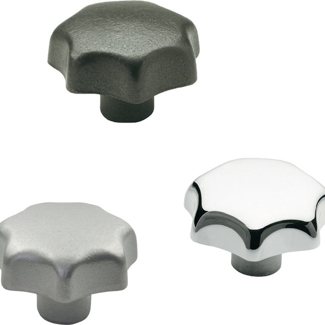 Manopola a stella GANTER DIN 6336 con boccola filettata ( 4601000862 )