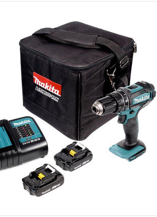 Makita DHP 482 Akku Schlagbohrschrauber 18 V 62 Nm + 2x Akku 2,0 Ah + Ladegerät + Tasche - Toolbrothers