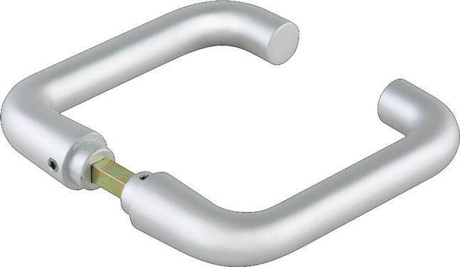 Paire de béquilles de porte en verre DORMA-GLAS forme ronde en métal léger anodisé niro ( 3000254518 )