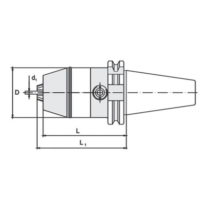 WTE NC quick-action drill chuck DIN 69871A Clamping Ø 2.5-16 mm ( 4000832396 )