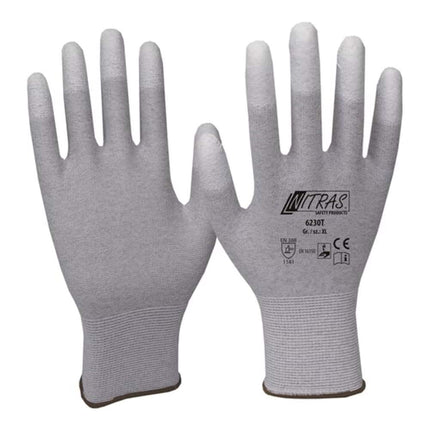 NITRAS gloves size 10 grey/white ( 4000371800 )
