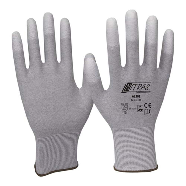NITRAS gloves size 11 grey/white ( 4000371801 )