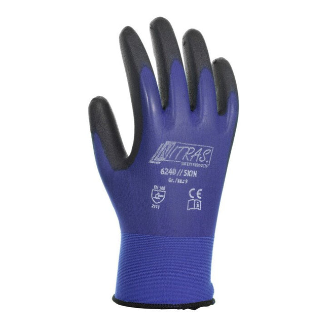 NITRAS gloves Skin size 9 blue/black ( 4000371540 )