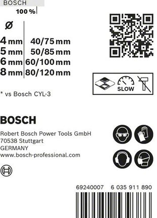 BOSCH Expert MultiConstruction CYL-9 4-częściowy zestaw wierteł 4/5/6/8 mm ( 4000909784 )