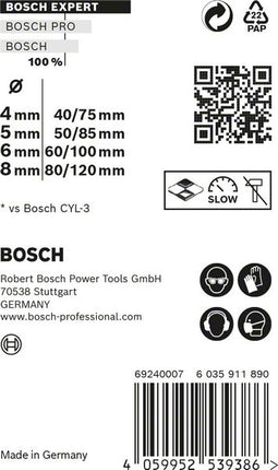 BOSCH Expert MultiConstruction CYL-9 4-piece drill bit set 4/5/6/8 mm ( 4000909784 )